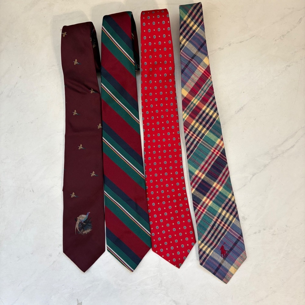 Vintage Polo Ralph Lauren Handmade Silk Ties Lot Academia Preppy Formal Party